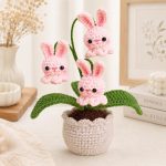 Bunny Bellflower Pot Crochet Pattern PDF, Amigurumi Bunny Flower Pot, Easter Bunny Crochet Pattern, Handmade Plant Decor - Image 4