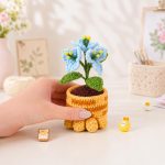 PDF Crochet Pattern Bougainvillea Cat Leg Pot, Crochet Flower Plant Amigurumi, Cute Cat Planter Home Decor DIY - Image 2
