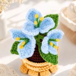 PDF Crochet Pattern Bougainvillea Cat Leg Pot, Crochet Flower Plant Amigurumi, Cute Cat Planter Home Decor DIY - Image 5