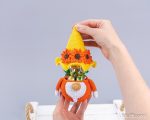 Crochet pattern sunflower gnome candy keeper, Flower gnome amigurumi pattern, Holiday crochet decor PDF - Image 8