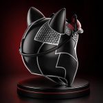 Feline Vigilante Helmet STL File for 3D Printing, Tactical Cat Mask Cosplay Prop, Heroine Cowl and Goggles, Digital Download - Image 2