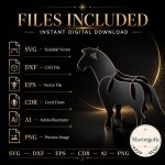 Horse SVG Laser Cut File, 3D Wooden Horse Display Dxf Eps CDR AI, Equestrian Wood Craft Digital Download - Image 9