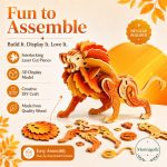 Lion SVG Laser Cut File, 3D Wooden Lion Display Dxf Eps AI CDR, Safari Animal Decor Digital Download - Image 2