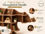 Bear Shelf SVG Laser Cut File, 3D Bear Bookshelf Dxf Eps CDR AI, Woodland Nursery Shelf Digital Download - Image 7