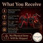 Fire Ant SVG Laser Cut File, 3D Insect Wood Puzzle Dxf Eps CDR AI, Layered Ant Display Digital Download - Image 2