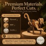 Monkey SVG Laser Cut File, 3D Monkey Wood Puzzle Dxf Eps CDR AI, Jungle Animal Craft Digital Download - Image 7