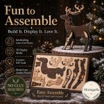 Deer SVG Laser Cut File, 3D Stag Wooden Display Dxf Eps CDR AI, Woodland Decor Digital Download - Image 5