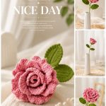 Crochet Rose Pattern PDF, Realistic Crochet Flower Tutorial, Amigurumi Rose Pattern, Handmade Flower Bouquet, Gift Decor