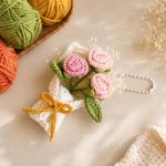 Crochet Rose Bouquet Pattern PDF, Crochet Flower Keychain, Amigurumi Rose Bag Charm, Instant Download - Image 2