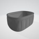 Quilted Oval Organizer STL File, Desk Storage Container, Minimalist Vanity Organizer, 3D Print Digital Download - Image 5