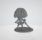 Yorha 2B Inspired Chibi STL, Cute Android Anime Model, 3D Printable Collectible Figure - Image 5