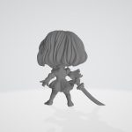 Yorha 2B Inspired Chibi STL, Cute Android Anime Model, 3D Printable Collectible Figure - Image 7