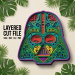 3D Layered Mandala Mask SVG DXF Bundle | Laser Cut Files for Cricut & CNC | Fantasy Helmet Wall Art Digital Download - Image 5
