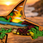 Shark SVG 3D Layered Silhouette, Ocean Sea Life Cut File, Glowforge Laser Cut 8 Layer - Image 4