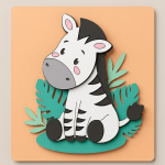Safari Animal Wall Art Set, Jungle Nursery Decor, Wooden Animal Wall Hangings, Lion Zebra Giraffe Elephant Kids Room Decor - Image 11