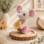 Cozy Critter Treats Amigurumi Crochet Pattern Set – Pig, Mouse & Moose PDF, 3 in 1 Cute Animal Crochet Pattern - Image 2