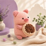 Cozy Critter Treats Amigurumi Crochet Pattern Set – Pig, Mouse & Moose PDF, 3 in 1 Cute Animal Crochet Pattern - Image 4