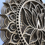 Lotus Flower Mandala Bundle 3D Multilayer Wooden Engraved Laser Cut File, Decoration Ornament Glowforge Make, Svg Dxf Ai Download Xtool File - Image 3