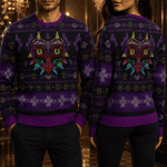 Legend of Zelda Majoras Mask Ugly Christmas Sweater, Zelda Ugly Sweatshirt