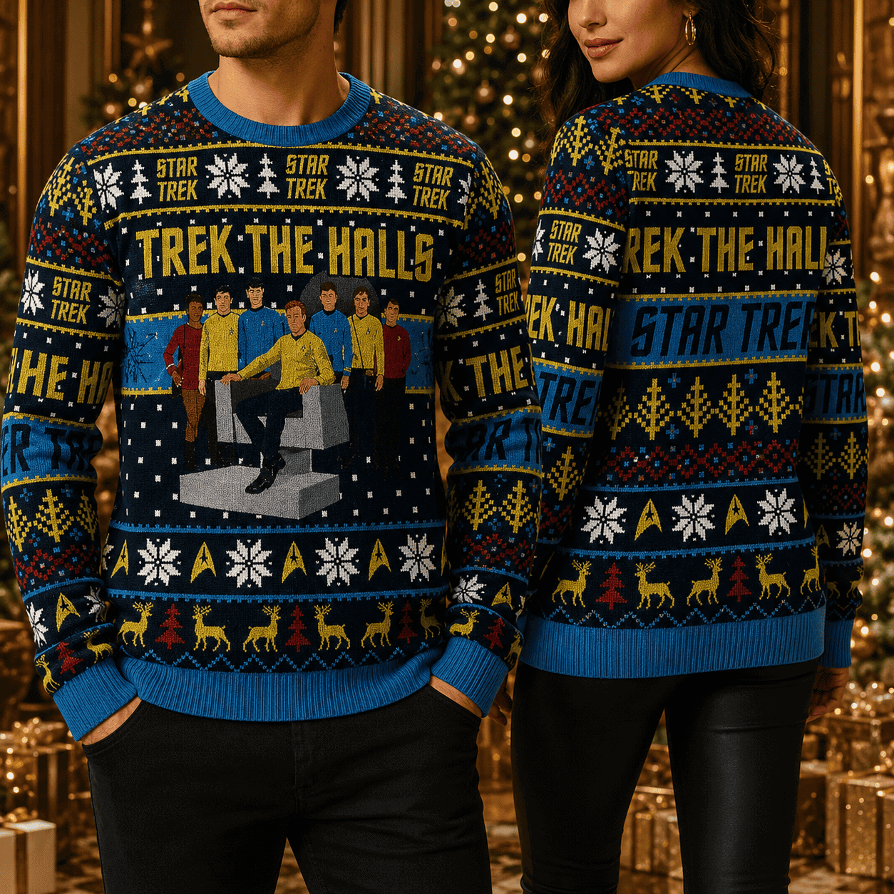 Trek the Halls Ugly Sweatshirt Trek the Halls Ugly Sweatshirt - Image 1
