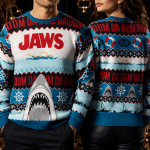 Shark Lover Ugly Christmas Sweater Funny Winter Holiday Apparel