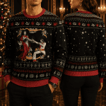 Christian Christmas Ugly Sweater, Religious Choir Scene Sweatshirt, Faith Based Holiday Gift, Vintage Art Style, Unisex Cozy Winter Pullover