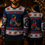 Fantasy Role-Playing Game Ugly Christmas Sweatshirt, Retro RPG Holiday Sweatshirt, Dice Gamer Xmas Party Gift