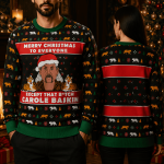 Funny Big Cat Zookeeper Ugly Christmas Sweater, Exotic Animal Holiday Sweatshirt, Wild Tiger Xmas Party Gift