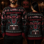 Retro Horror Ugly Christmas Sweater, Dark Comedy Holiday Sweatshirt, Creepy Xmas Party Gift, Horror Fan Sweater