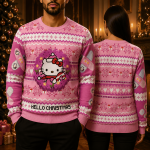 Cute Cartoon Cat Ugly Christmas Sweater, Funny Holiday Kitty Inspired Sweatshirt, Festive Xmas Party Gift