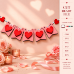 Valentine's day beach sign laser cut file digital download instant download SVG DXF PDF PNG EPS CDR - Image 6