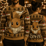 Cute Fantasy Creature Ugly Christmas Sweater, Cartoon Animal Holiday Sweatshirt, Gamer Style Xmas Party Sweater, Gift for Men & Women