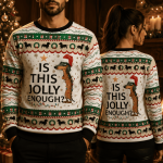 Dachshund Is This Jolly Enough Ugly Christmas Sweater, Funny Sausage Dog Holiday Sweatshirt, Cute Pet Lover Xmas Gift