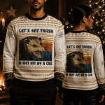 Funny Opossum Ugly Christmas Sweater, Cute Animal Holiday Sweatshirt, Silly Xmas Party Sweater, Animal Lover Gift