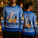 Custom Funny Cartoon Creature Ugly Christmas Sweater, Cute Fantasy Animal Holiday Sweatshirt, Personalized Xmas Party Gift