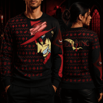 Dark Fantasy Vampire Ugly Christmas Sweater, Gothic Horror Holiday Sweatshirt, Spooky Xmas Party Sweater, Vampire Lover Gift