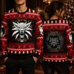 Christmas Monster Ugly Christmas Sweater, Fantasy Creature Holiday Sweatshirt, Dark Fantasy Xmas Party Sweater, Gamer Gift