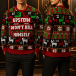Funny Political Meme Ugly Christmas Sweater, Controversial Humor Holiday Sweatshirt, Unique Xmas Party Gift