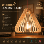 Wooden Pendant Lamp SVG | Laser Cut Ceiling Light Template | 3D Hanging Lamp DXF | Glowforge LightBurn Files | CNC Wood Decor | Digital Download