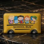 017443 Personalized School Bus Leather Handbag, Back to School Shoulder Bag, Teacher Appreciation Gift, Student Fashion Purse - Image 3