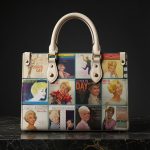018182 Personalized Vintage Classic Hollywood Inspired Leather Handbag and Wallet, Retro Shoulder Bag, Timeless Fashion Purse - Image 2