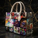018394 Personalized Vintage Rock Music Leather Handbag, Boho Style Shoulder Bag, Retro Fashion Purse - Image 2