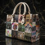 018607 Personalized Vintage Soul Music Leather Handbag, Retro Classic Shoulder Bag, Timeless Fashion Purse