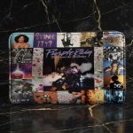 Personalized Vintage Music Inspired Leather Handbag, Purple Retro Shoulder Bag, Classic Rock Style Purse - Image 3