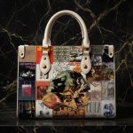 Personalized Vintage Rock Music Leather Handbag, Classic Retro Shoulder Bag, Music Inspired Fashion Purse
