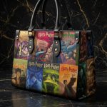 Personalized Fantasy Book Lover Leather Handbag, Magical Inspired Shoulder Bag