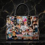 Personalized Vintage TV Inspired Leather Handbag, Retro Classic Style Shoulder Bag - Image 2