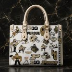 Personalized Football Inspired Leather Handbag and Wallet, College Sports Shoulder Bag - Image 2