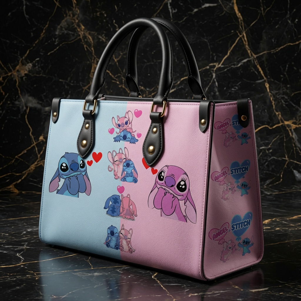 Personalized Cute Cartoon Inspired Leather Handbag, Fantasy Character Shoulder Bag Personalized Cute Cartoon Inspired Leather Handbag, Fantasy Character Shoulder Bag - Image 1
