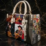 Personalized Country Music Leather Handbag and Wallet, Vintage Western Shoulder Bag